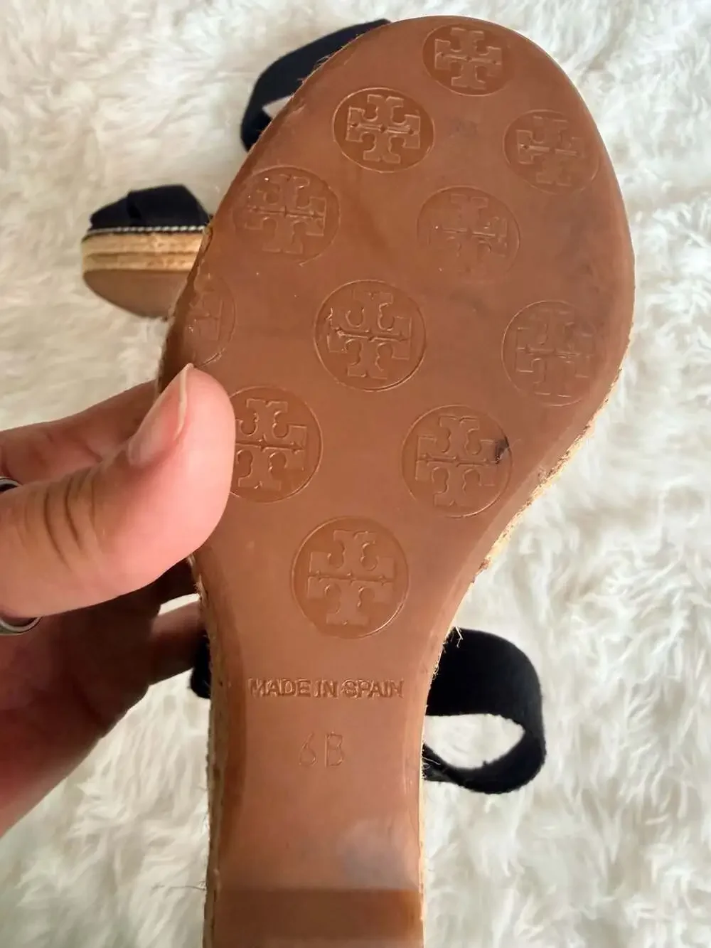 Tory Burch Adonis Elastic High Wedge Espadrilles in Black